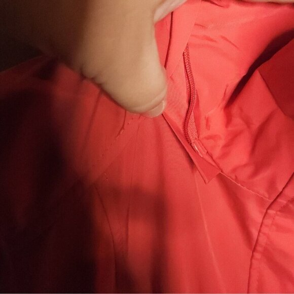 Cole Haan Salmon Pink Long Trench Windbreaker Rain Coat Large - Picture 5 of 11
